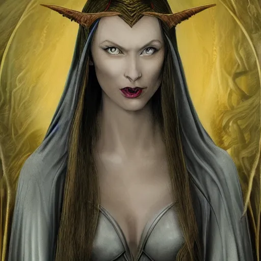 Image similar to galadriel as a succubus