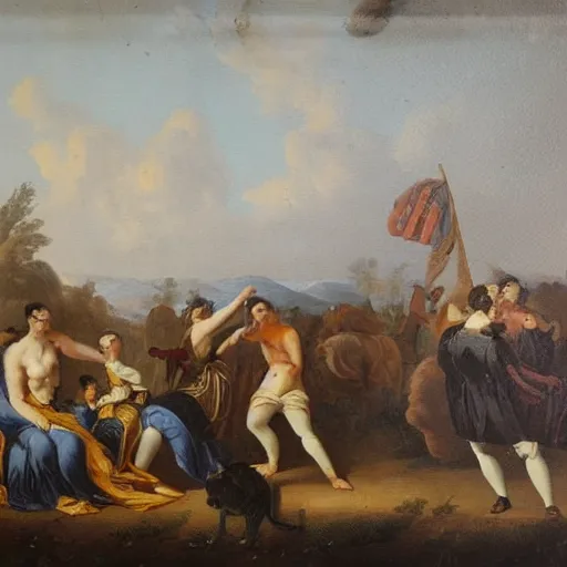 Image similar to a painting in the style of jean - baptiste jacques augustin.