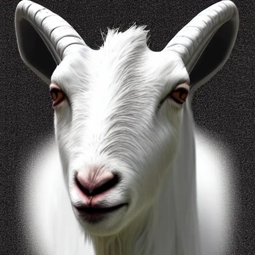 Image similar to photorealistic goat alien face, ultra detailed, realistic