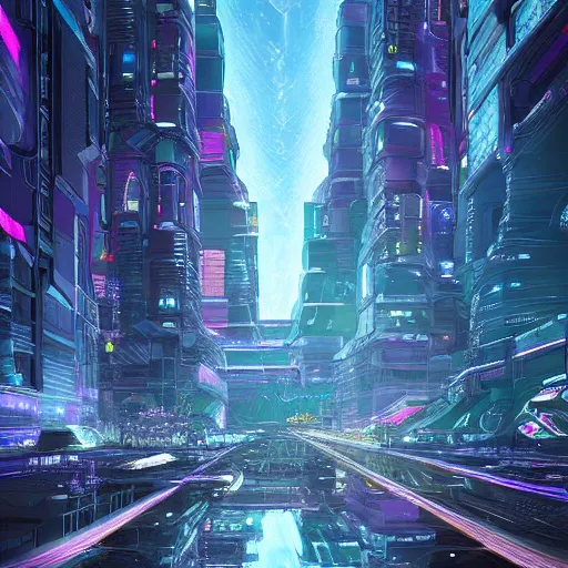 Prompt: Futuristic Cyberpunk City of Starlight, by Anna Mill, by James Gurney