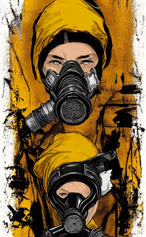 Prompt: saints gang, yellow red hoodie, group photo, punk art, warehouse, weapon, drugs, flex box position, yellow bandana, gasmask, saints mask, fiction, stability, intricate, elegant, 8 k, uhd, justify, artstation, concept art, matte, sharp focus, illustration, consistent, highly detailed object content, proportional object content