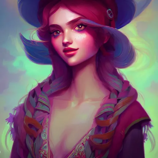 Image similar to a portrait of a beautiful gypsy, art by lois van baarle and loish and ross tran and rossdraws and sam yang and samdoesarts, digital art, highly detailed, intricate, sharp focus, Trending on Artstation HQ, deviantart, unreal engine 5, 4K UHD image