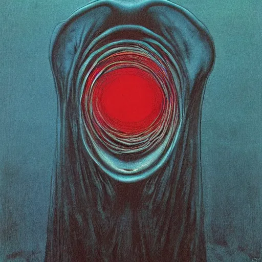 Image similar to the scream in the style of zdzislaw beksinski, gothic, surrealism, cosmic horror