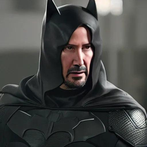 Prompt: Keanu reeves playing as Batman 4K detail