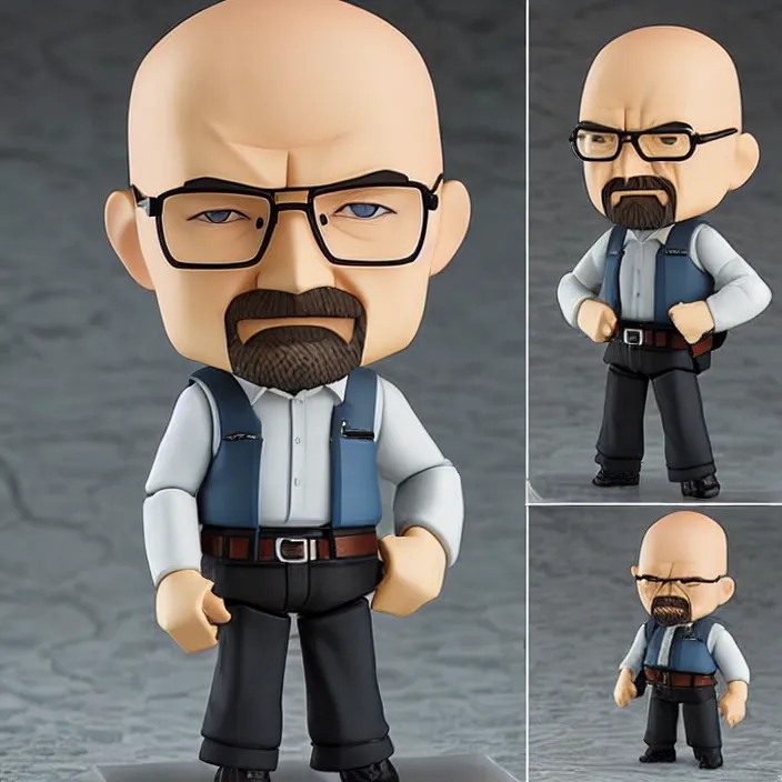 Image similar to Walter White, An anime nendoroid of Walter White, figurine, detailed product photo