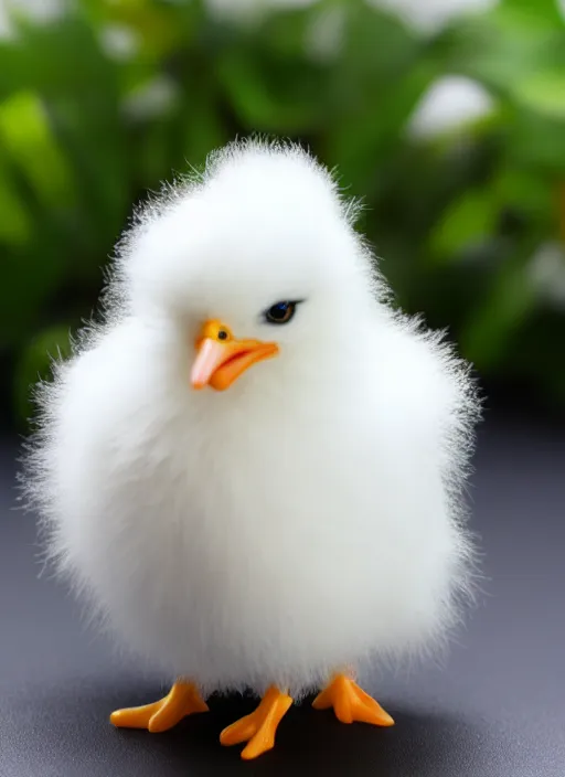 Image similar to 80mm resin detailed miniature of fluffy chick, Product Introduction Photos, 4K, Full body, simple background