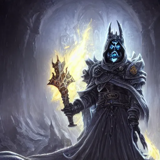 lich King from world of warcraft sitting in a subway | Stable Diffusion ...