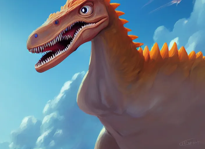 Prompt: character portrait feature of the anthro male anthropomorphic velociraptor dino fursona wearing airline pilot outfit uniform professional pilot character design stylized by charlie bowater, ross tran, artgerm, and makoto shinkai, detailed, soft lighting, rendered in octane, maldives in background