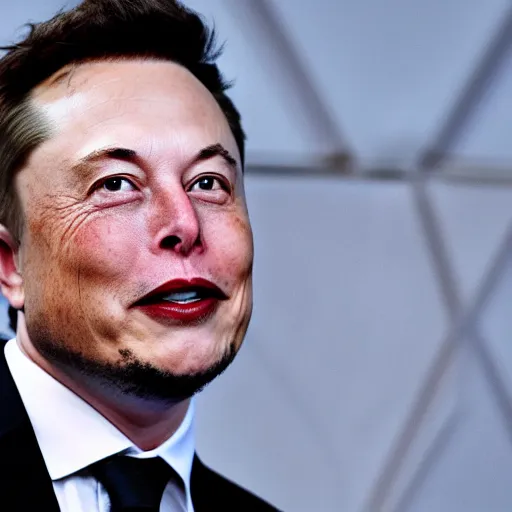 Prompt: side profile of elon musk screaming