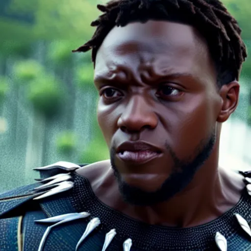 Image similar to film still of KSI as Black Panther