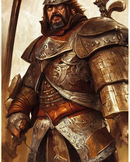 Prompt: digital painting of an angry hernan cortes by filipe pagliuso and justin gerard, symmetric, detailed, intricate, portrait, digital painting, sharp focus, tarot card, handsome, concept art, alluring