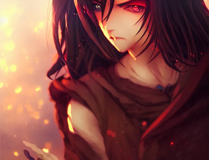 Image similar to a thief from waterdeep, by nashimanga, anime illustration, anime key visual, beautiful anime - style digital painting by wlop, amazing wallpaper