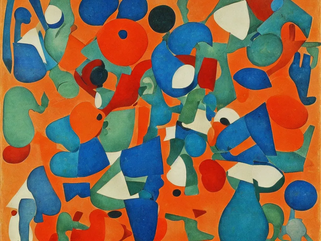 Image similar to greek painted ceramic with hans arp sculpture. lapis - lazuli, turquoise, malachite, cinnabar, earth brown. painting by zurbaran, balthus, agnes pelton