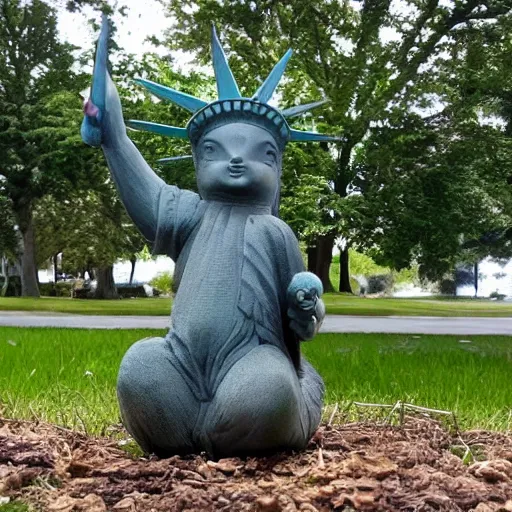 Prompt: A statue of liberty if it was a squirrel