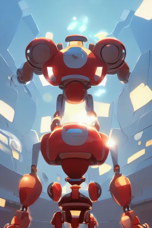 Image similar to metabots medabots medarotto medarot robot minimalist comics, behance hd by jesper ejsing, by rhads, makoto shinkai and lois van baarle, ilya kuvshinov, rossdraws global illumination ray tracing hdr radiating a glowing aura