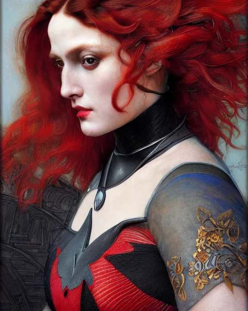 Prompt: close up of a beautiful batwoman with colourful intricate, by edgar maxence and caravaggio and michael whelan and delacroix style, artistic, intricate drawing, light brazen, realistic fantasy, extremely detailed and beautiful aesthetic face, 8 k resolution, dramatic lighting