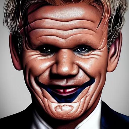 Image similar to Gordon Ramsay as the Joker