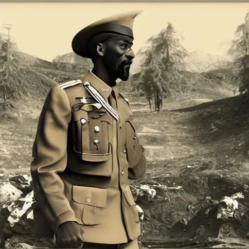 Prompt: snoop dogg and jesus as world war 1 soldiers documentary footage award winning uhd unreal engine 6 extremely detailed