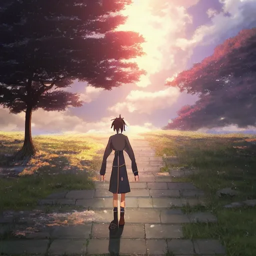 Image similar to A wizard in Your Name by Makoto Shinkai