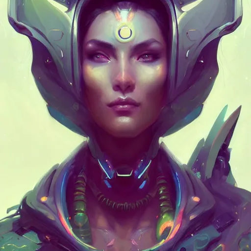 Image similar to a portrait of a beautiful cybernetic gypsy, cyberpunk concept art by pete mohrbacher and wlop and artgerm and josan gonzales, digital art, highly detailed, intricate, sci-fi, sharp focus, Trending on Artstation HQ, deviantart, unreal engine 5, 4K UHD image