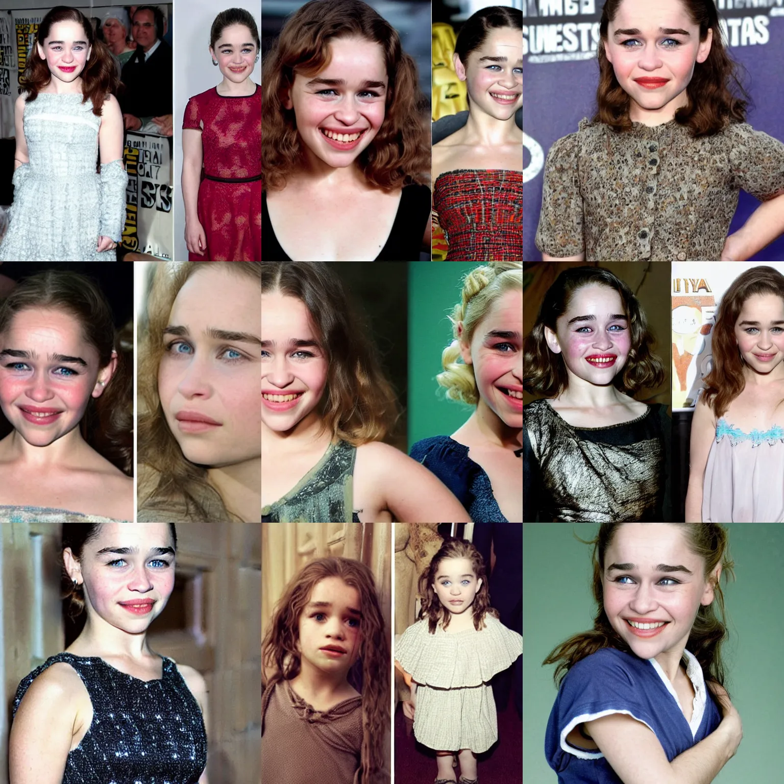 Prompt: emilia clarke aged 9