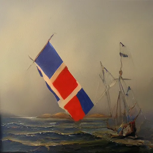 Image similar to an oil painting of the european flag