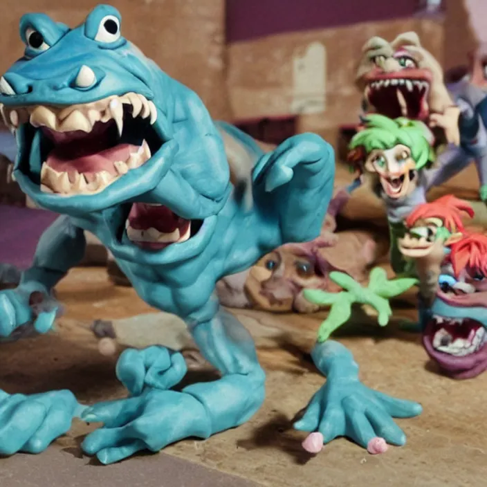 Image similar to street sharks in claymation