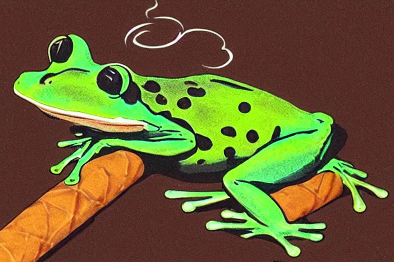 frog smoking a cigar | Stable Diffusion | OpenArt