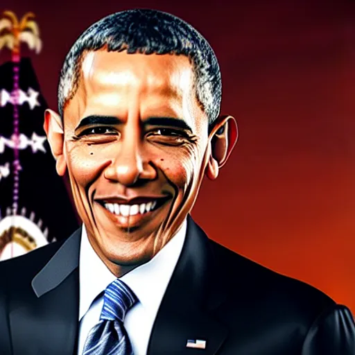 Prompt: president obama hosting jerry springer show, 4 k, hyper realistic, dslr, high resolution, landscape, beautiful