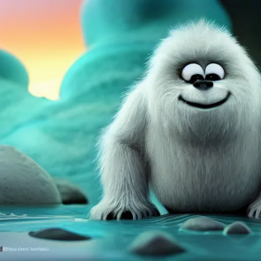 A Cute Little Fluffy Baby Yeti Surrounded by Floating Luminous Crystal  Snowflakes and Crystalline Candy 8k Resolution Concept Art · Creative  Fabrica