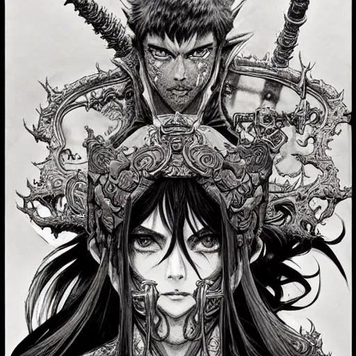 Image similar to prompt: World of Warcraft character portrait drawn Vania Zouravliov and Katsuhiro Otomo and Takato Yamamoto, inspired by Akira 1988 anime, magical and alchemical weapons, soft light, intricate detail, photorealistic style, intricate detailed oil painting, detailed illustration, oil painting, painterly feeling, intricate ink painting detail, sharp high detail, manga and anime 2000