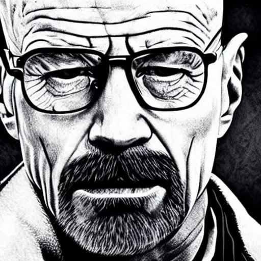 Image similar to Walter White doing the gritty, gritty, goes hard, detailed, award winning, skilled, meth, science,
