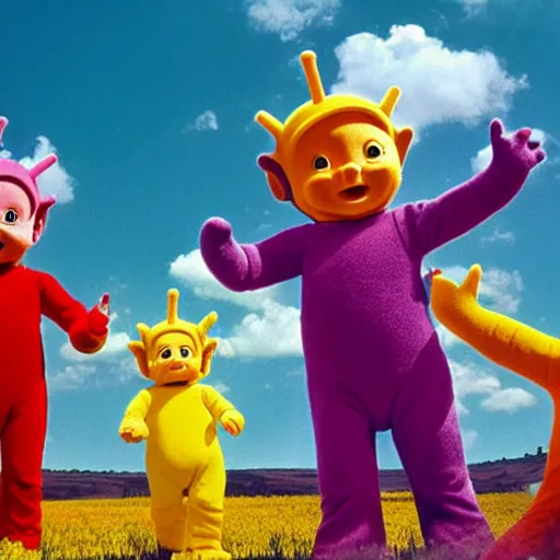 Image similar to teletubbies by luigi serafini