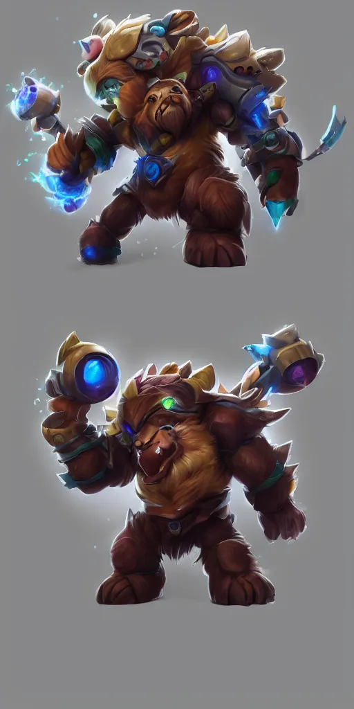 Prompt: volibear from league of legends trending on artstation bloom