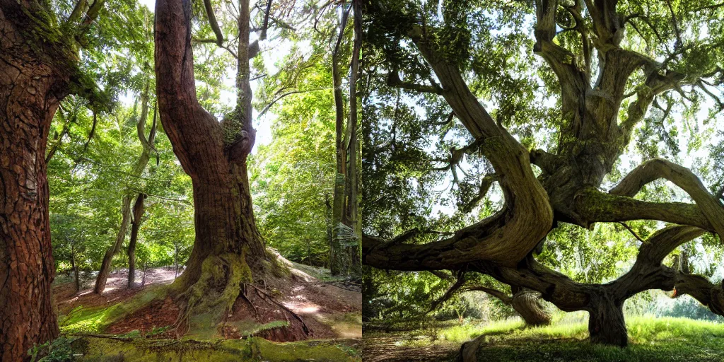 Prompt: A sanctuary on the edge of a gigantic tree branch