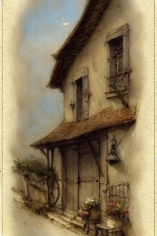 Prompt: ( ( ( ( ( 1 7 5 0 s village street. muted colors. ) ) ) ) ) by jean - baptiste monge!!!!!!!!!!!!!!!!!!!!!!!!!!!!!!