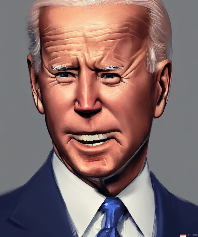 Prompt: 5 5 mm portrait photo of joe biden by charlie bowater and titian and artgerm, intricate, face, highly detailed 8 k, intricate, lifelike, soft light, cinematic lighting, featured on artstation