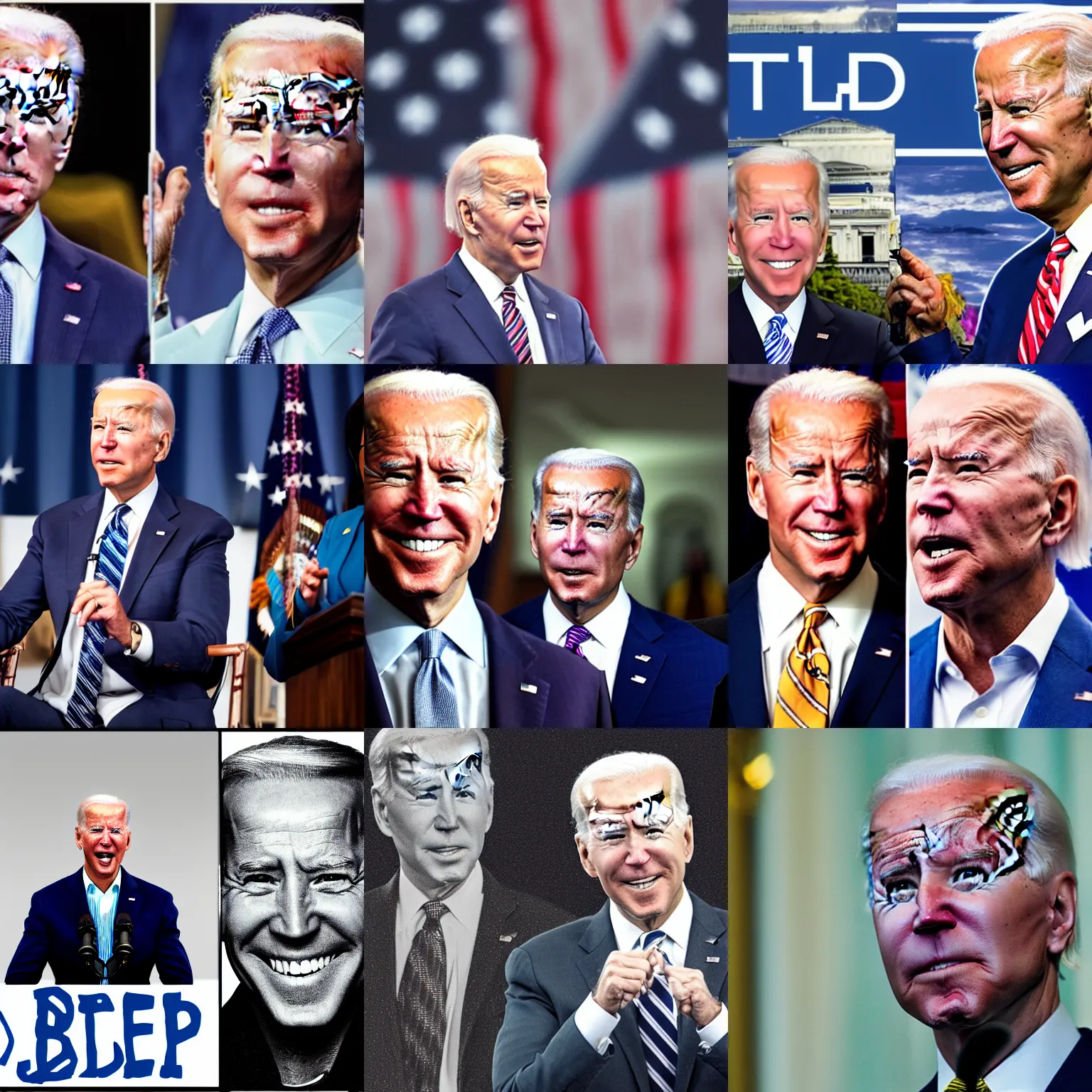 Prompt: bitcrushed Joe Biden
