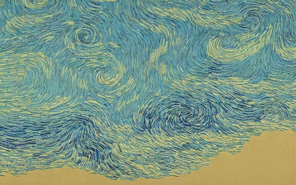 Prompt: a beautiful quiet park in fukuoka, fractal waves. japanese embroidery. retro minimalist art by jean giraud and van gogh.