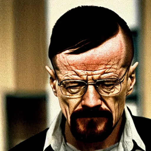 Prompt: walter white crying