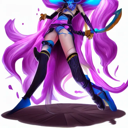 Prompt: illustration of Arcane Jinx, in the style of Arcane, league of legends by Jerry Loh