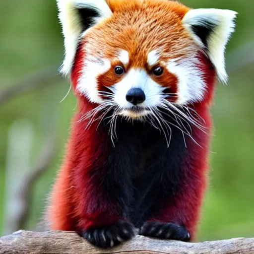 Prompt: a red panda wearing a hat