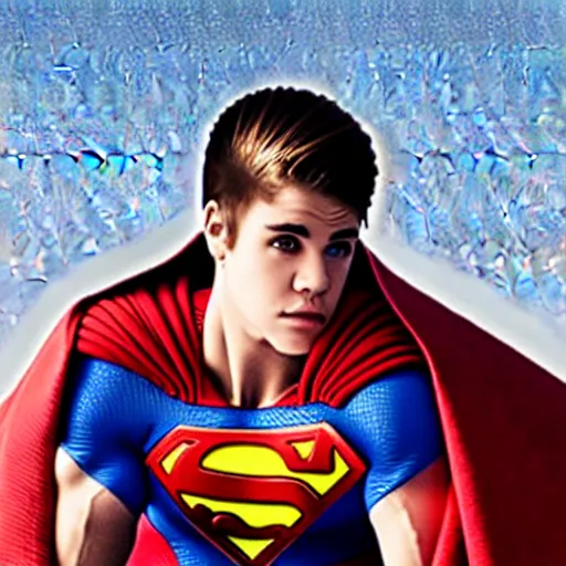 Prompt: justin bieber as superman