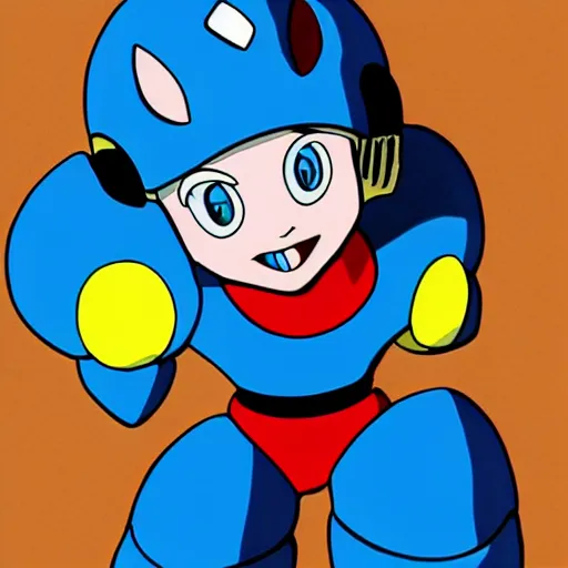 Prompt: a cross hybrid between Xuxa and Megaman n- 9