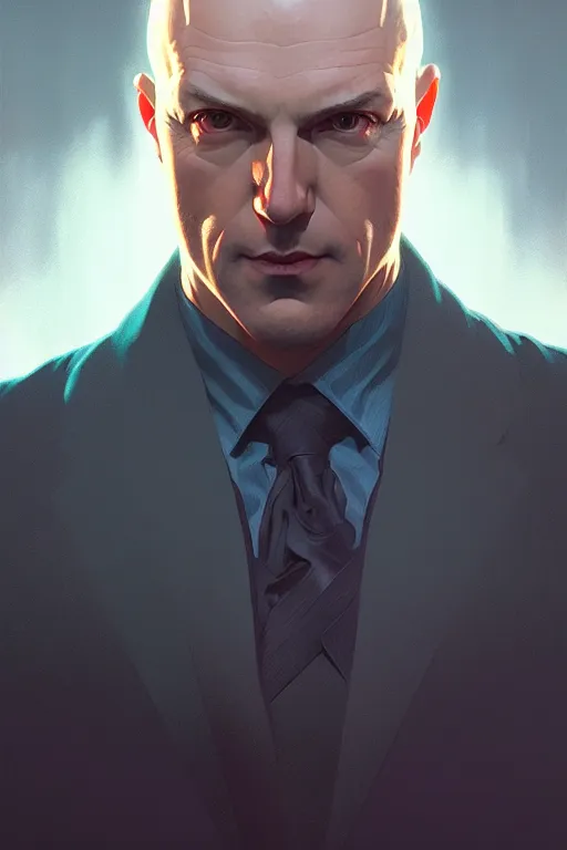 Prompt: a portrait of lex luthor, fantasy, sharp focus, intricate, elegant, digital painting, artstation, matte, highly detailed, concept art, illustration, ambient lighting, art by ilya kuvshinov, artgerm, alphonse mucha, and greg rutkowski