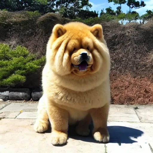 Prompt: a chow chow in samurai armour