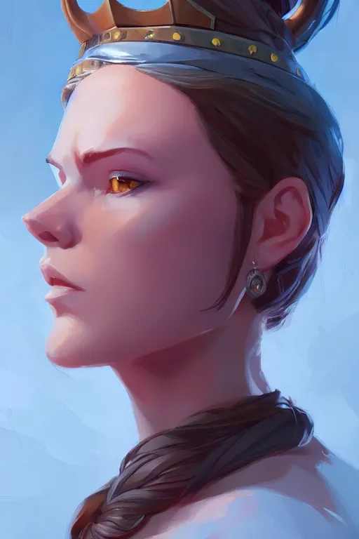 Prompt: just one head, portrait, viking queen, official fanart behance hd artstation by Jesper Ejsing, by RHADS and Makoto Shinkai and Lois van baarle and ilya kuvshinov and rossdraws