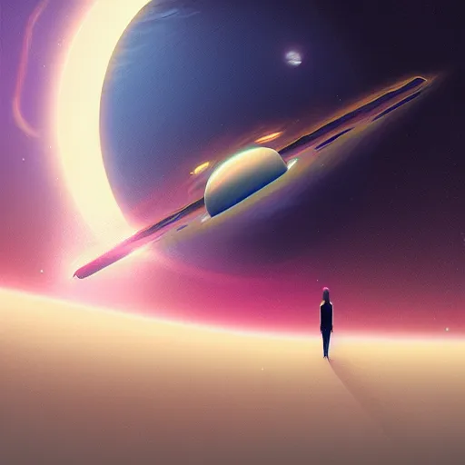 Prompt: Liminal space in outer space by Christopher Balaskas