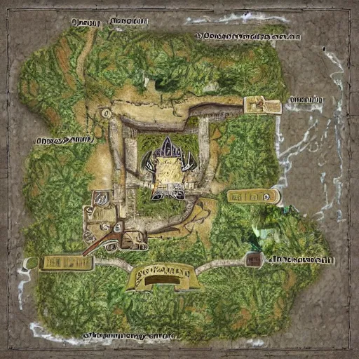 Image similar to overhead map of a dungeon