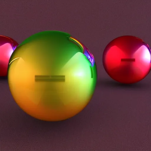 Prompt: chrome spheres on a red cube, rendered in cycles